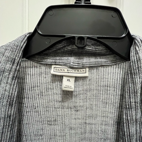 Dana Buchman Open gray ruched cardigan size xl - Picture 4 of 4